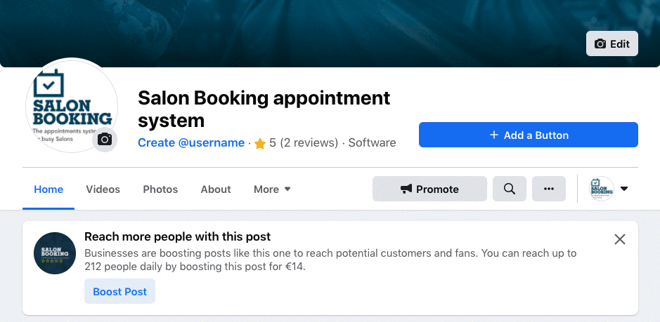 link facebook to your booking page