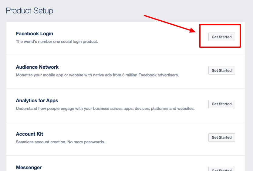 Setting Up Facebook Login