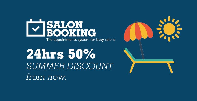 Salon Booking 24hrs summer discount