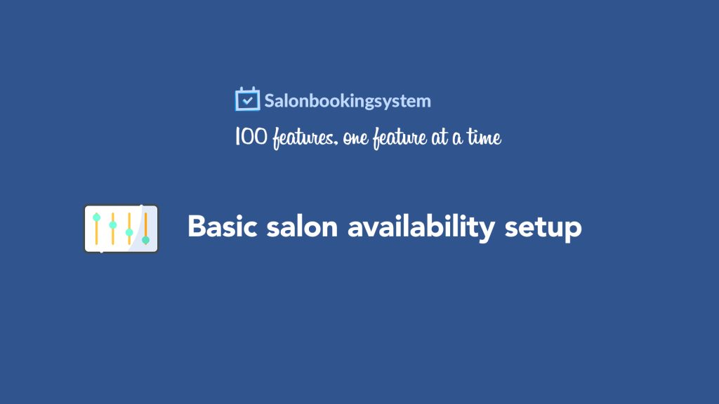 salon availability setup