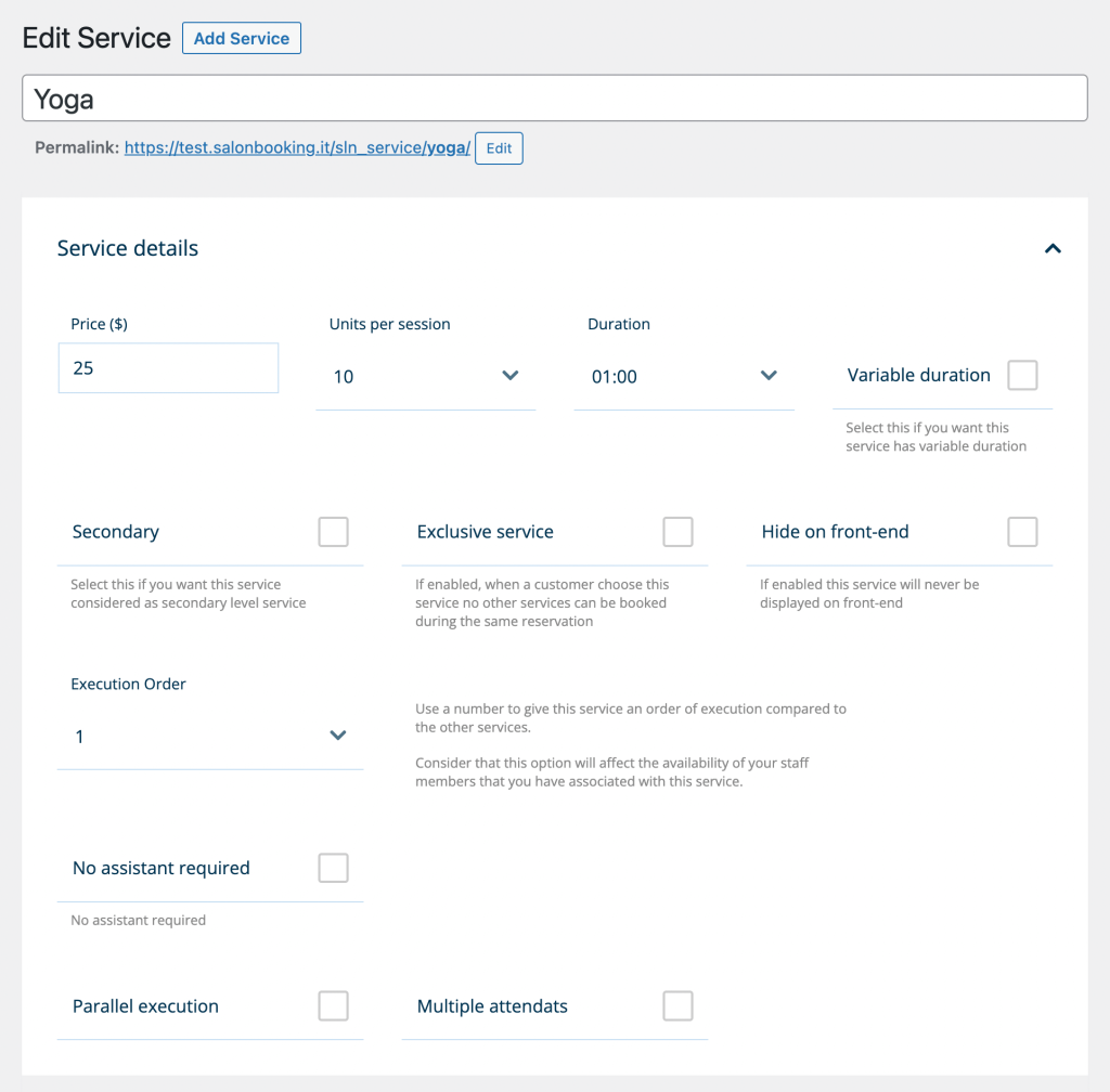 Nouveau service de formation personnelle