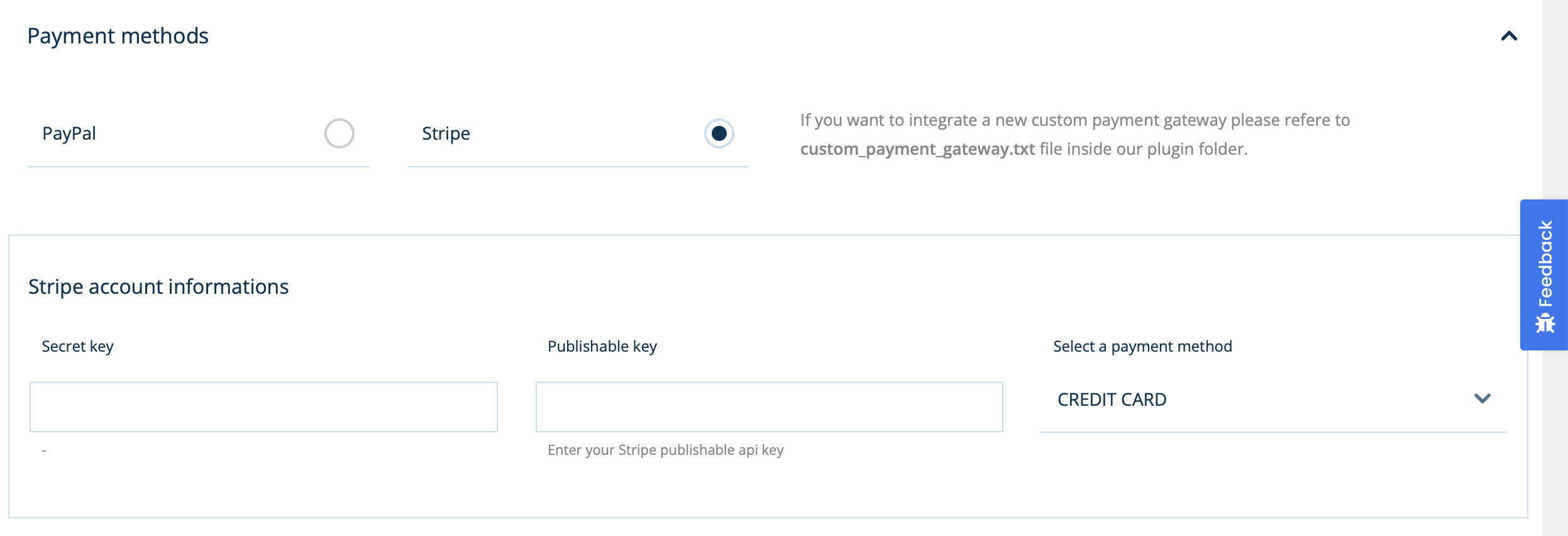 Payment methods