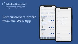 edit customers details from the mobile web app