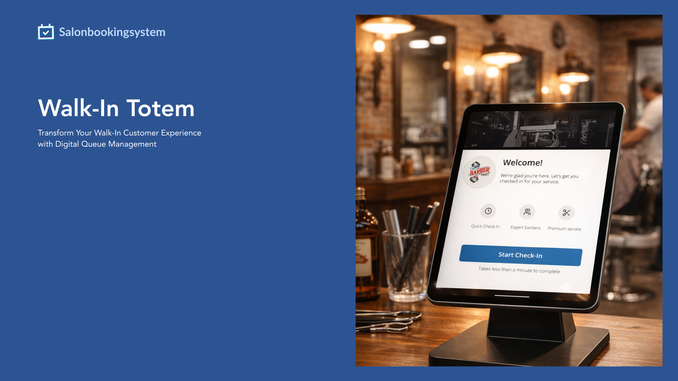WALK-IN KIOSK Salon Booking System - Walk-In Totem